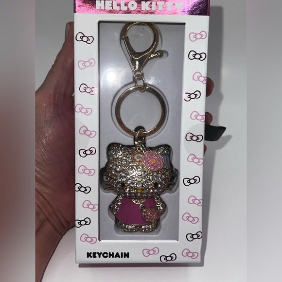 Hello Kitty | Accessories | Sanrio Hello Kitty Pink Rhinestone Keychain ...